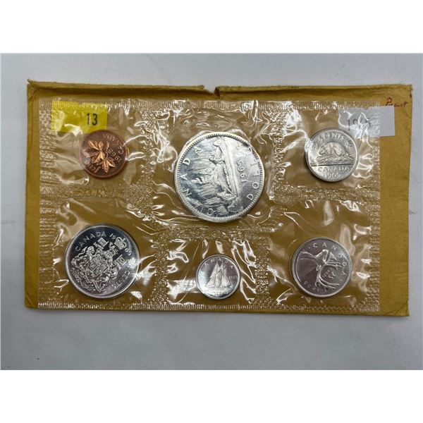 1965 Canadian Uncirculated Coin Set 43.1g 80% Silver