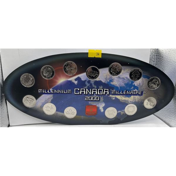 2000 Millennium Canadian Quarter Set