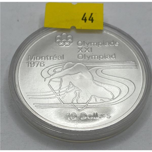 1976 Montreal Olympic $10 Proof Coin Canoeing 48.6g 92.5% Silver