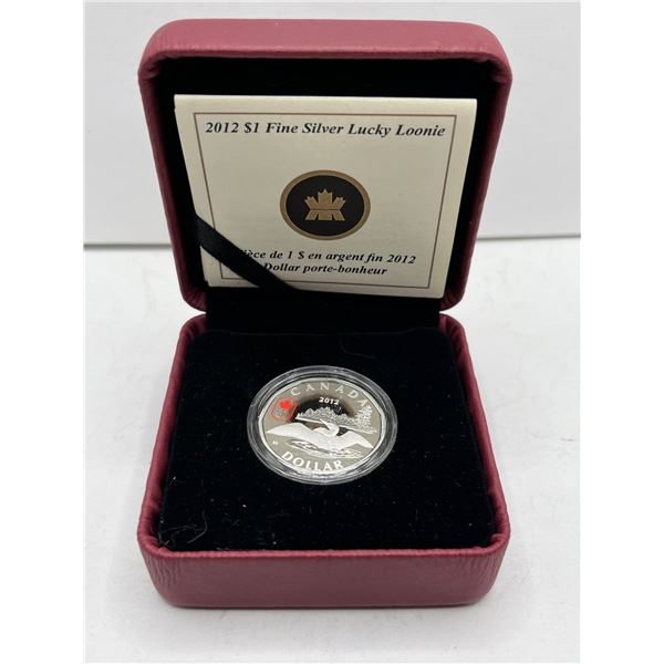 2012 Canadian Lucky Loonie Dollar 7.89g 99.99% Silver