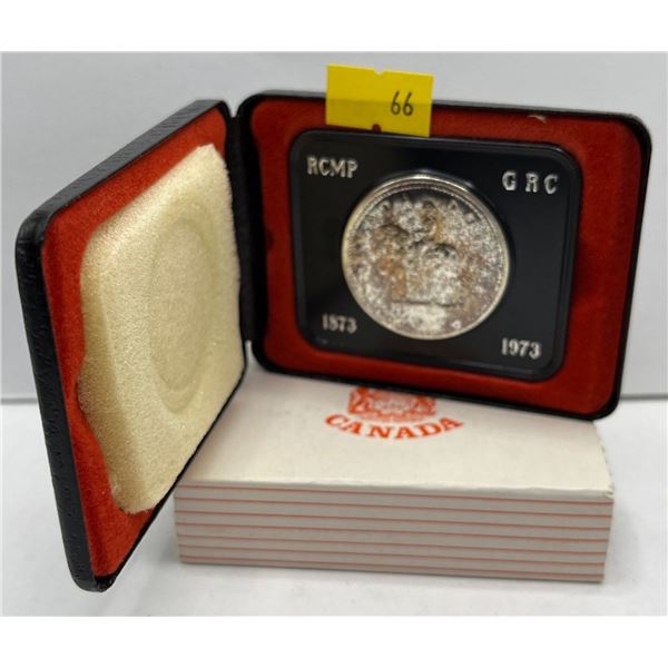 1973 Canadian RCMP Dollar 23.33g 50% Silver