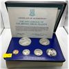Image 1 : 1978 British Virgin Islands Proof Set $1 coin 92.5% Silver