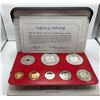Image 1 : 1979 Papua New Guinea Proof Set 10 coin 92.5% Silver 5 coin 50% Silver