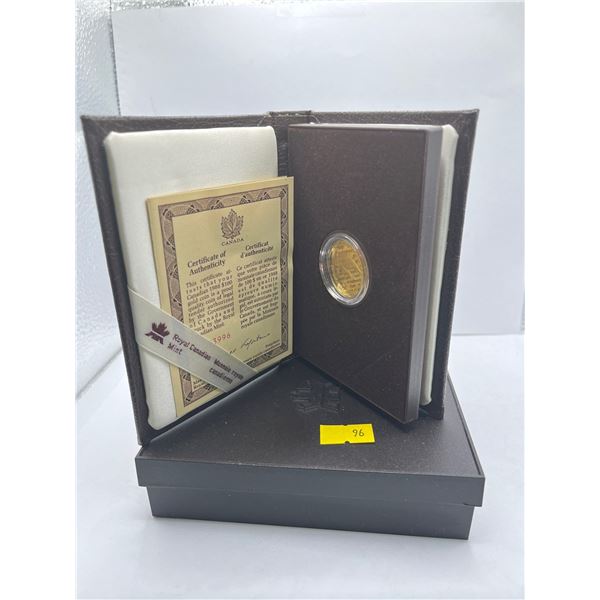 1988 Canadian $100 Gold Coin 1/4 Troy Oz Gold 7.775g 58.3% Pure Gold