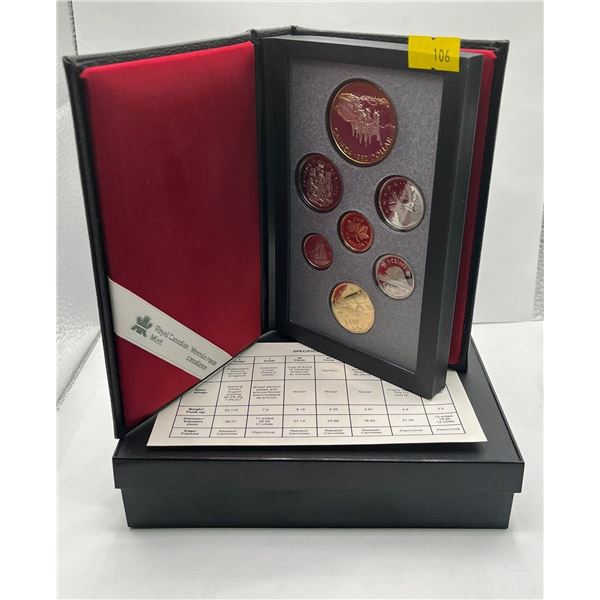 1992 Canadian Double Dollar Proof Set 25.175g 92.5% Silver