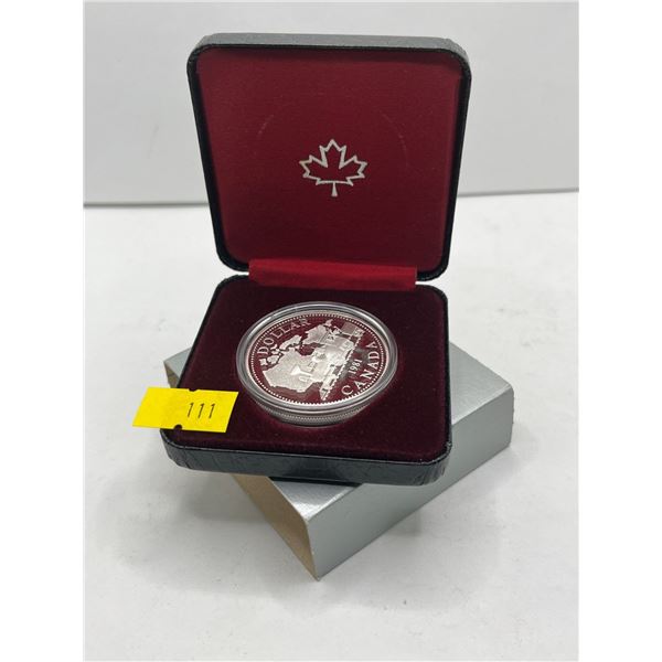 1981 Canadian Trans-Canada Railway Centennial Dollar 23.3g 50% Silver