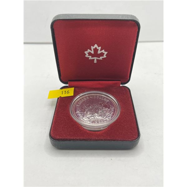 1980 Canadian Artic Territories Centennial Dollar 23.3g 50% Silver