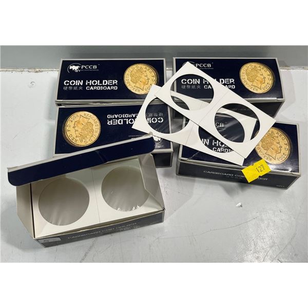 5 Boxes of Carboard Coin Holders (50 pieces per box)