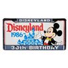 Image 1 : A Disneyland "30th Birthday" Novelty License Plate.