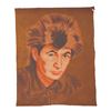 Image 1 : A Davy Crockett Portrait Leather Store Display Sign.