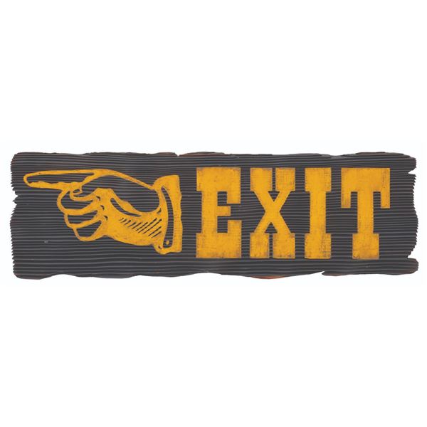 A Big Thunder Mountain Exit Sign.