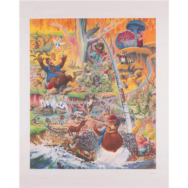 A Splash Mountain Lithograph.