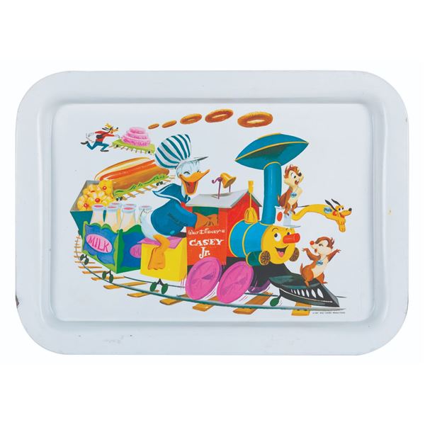 A Donald Duck and Casey Jr. Tin Tray.