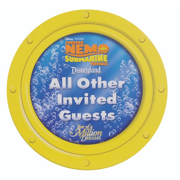 A Finding Nemo Submarine Voyage Sign.