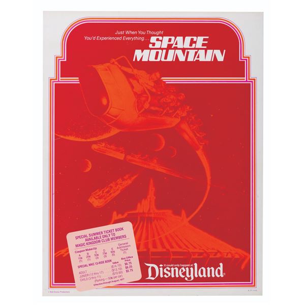 A Space Mountain Print Proof.