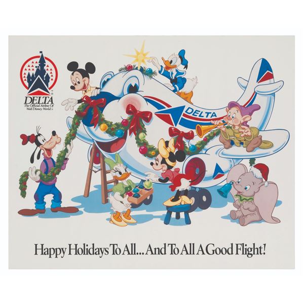 A Delta Airlines Holiday Travel Poster a-delta-airlines-holiday-travel-poster