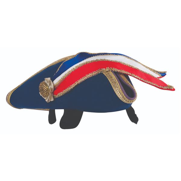 A Patriotic Colonial Goofy Tricorne Hat.