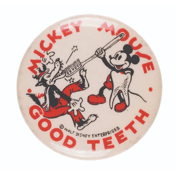 A "Mickey Mouse Good Teeth" Button.