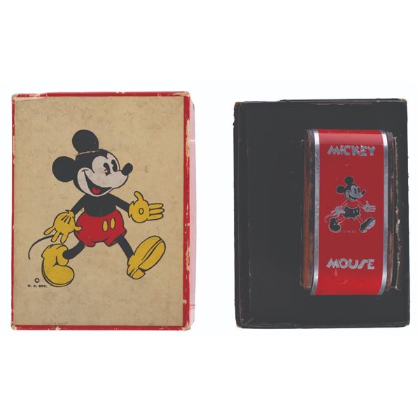 A Mickey Mouse Shoe Brush and Box.