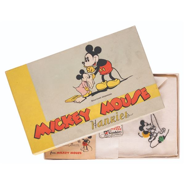 A Mickey Mouse Hankies Boxed Set.