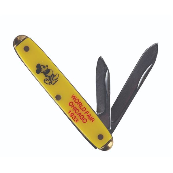 A Mickey Mouse "World Fair" Pocketknife.