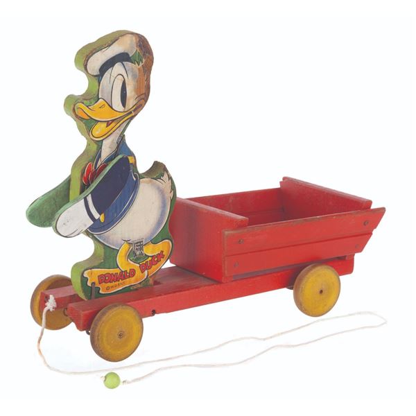 A Donald Duck Cart Toy.