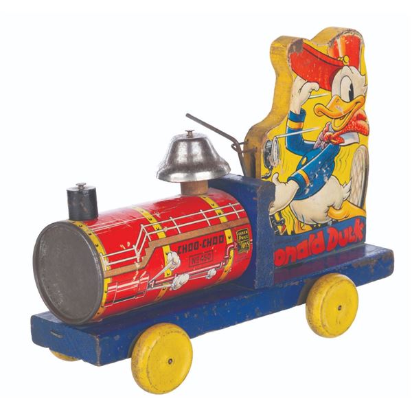 A Donald Duck Choo-Choo Train Toy.