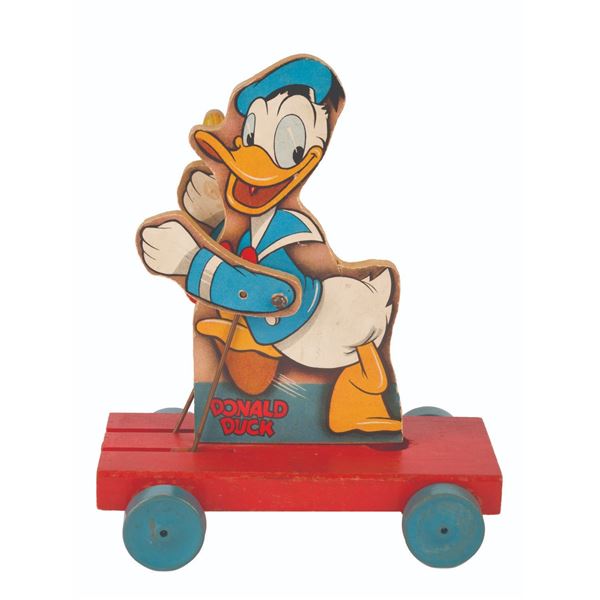 A Fisher-Price Donald Duck Toy.