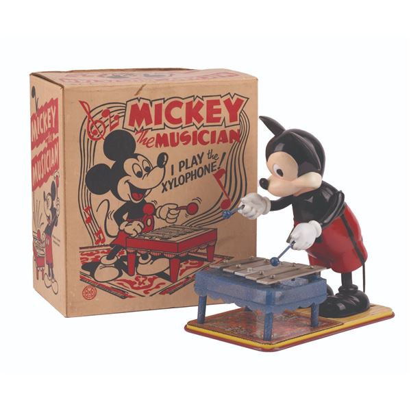A "Mickey the Musician" Toy and Box.