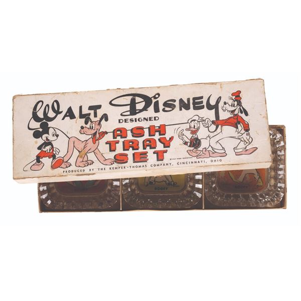 A Walt Disney Designed Ashtray Set in Box.