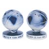 Image 1 : A Pair of Ceramic Unisphere Salt and Pepper Shakers.