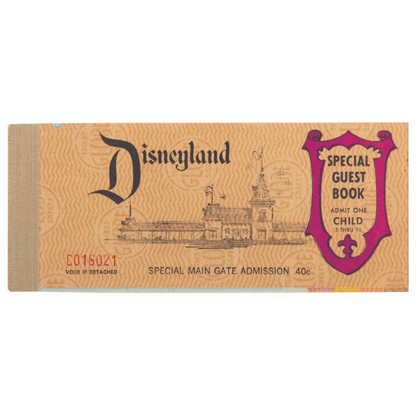 A 1961 Child Special Guest 12 Ticket Book.