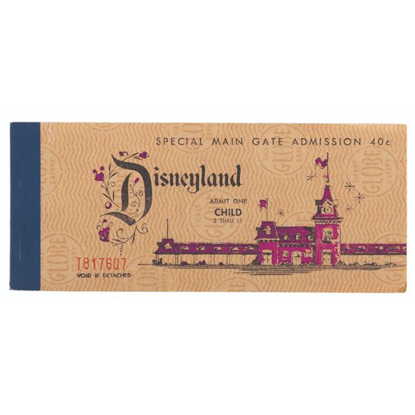 A 1962 Child 10 Ticket Book.