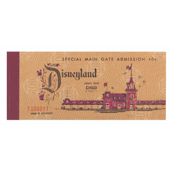 A 1963 Child 15 Attraction Ticket Book.