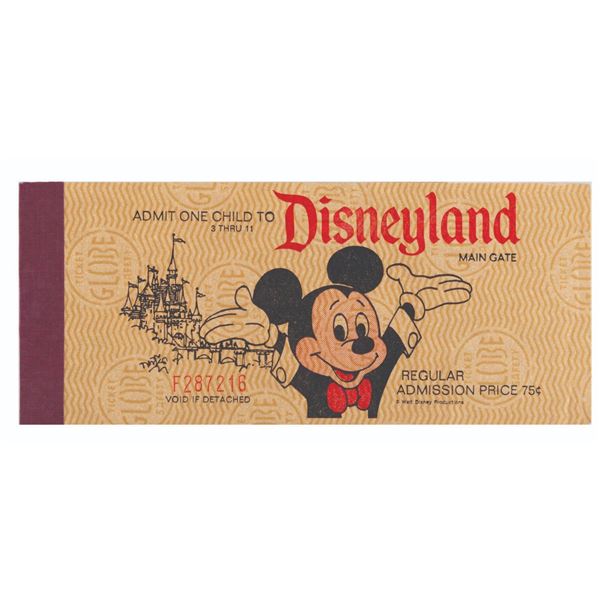 A 1972 Child 15 Ticket Book.