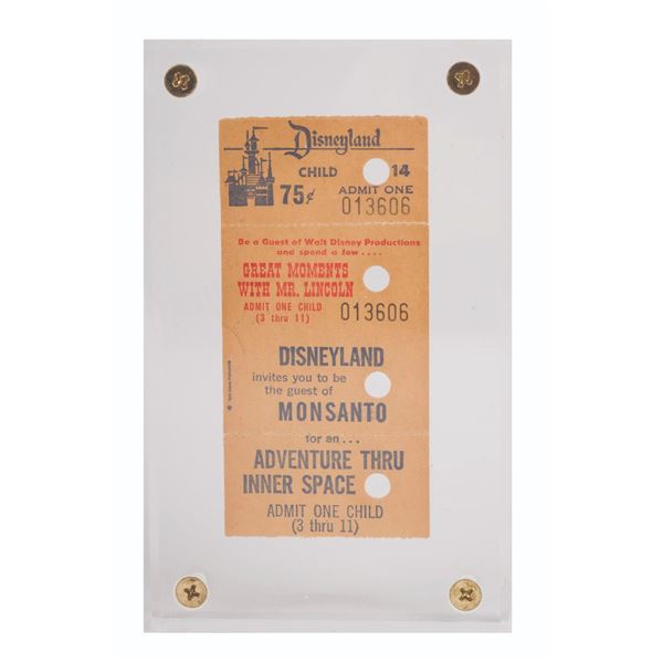 A 1970s Disneyland Child Ticket.