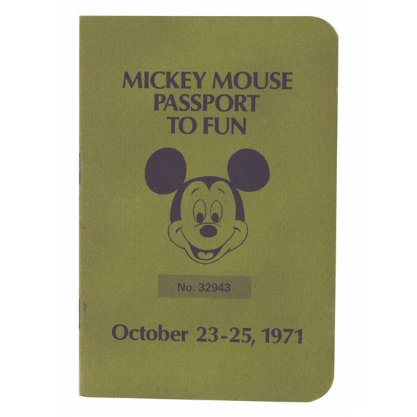 A 1971 "Mickey Mouse Passport to Fun."