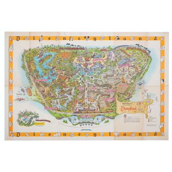 A 1958-C Disneyland Souvenir Map.