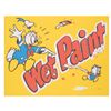 Image 1 : A Donald Duck "Wet Paint" Sign.