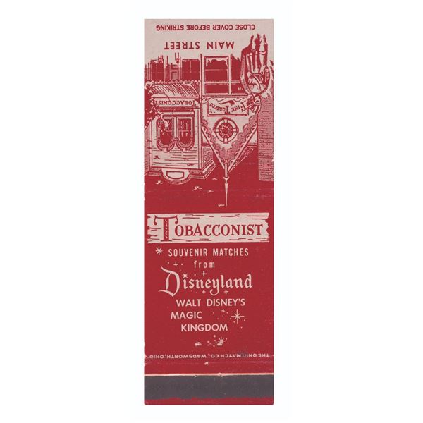disneyland tobacco shop matches Rare 1960's Unused DISNEYLAND TOBACCO