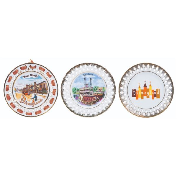 A Collection of Early Souvenir Lace Plates.