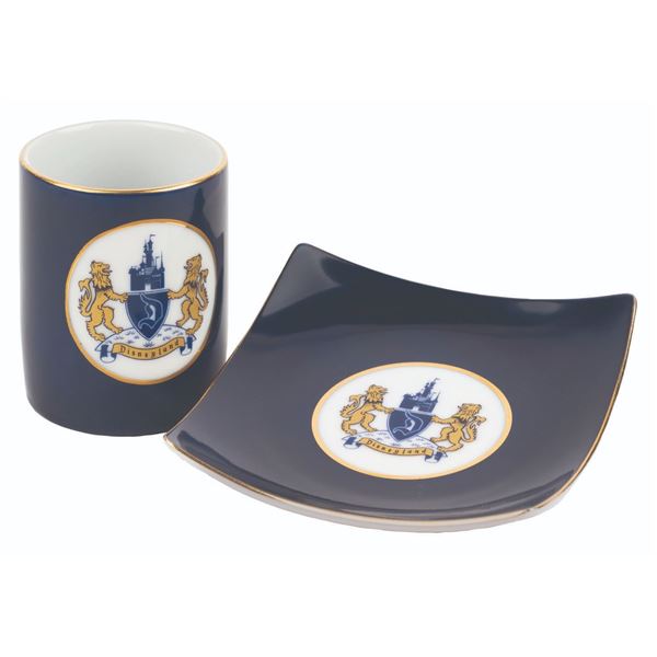 An Early Disneyland Crest Cup and Saucer.