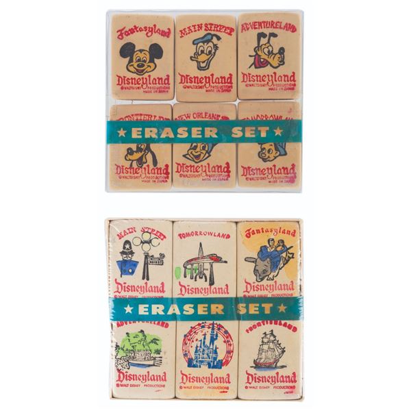 A Pair of Disneyland Eraser Sets.