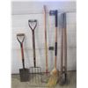 Image 2 : Garden tools; shovel, fork , post hole Digger etcetera