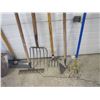Image 3 : Garden tools; fork, rakes, hoe, etc