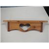 Image 4 : Decorative shelf with peg hooks and heart carved in center