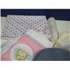 Image 3 : assorted doilies and tablecloths