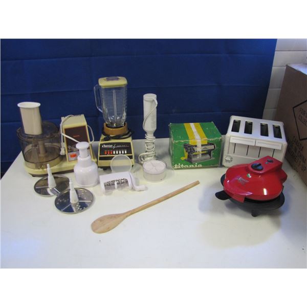 Blender, electric hand mixer , pasta maker , toaster