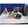 Image 1 : speakers , timers , propane hose , assorted items