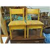 Image 1 : Set of two solid wood child's chairs